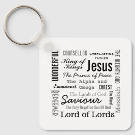 Namnen på Jesus skripttext Nyckelring