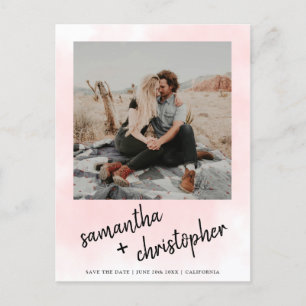 Namnen Spara datum typografi rosa foto Meddelande Vykort