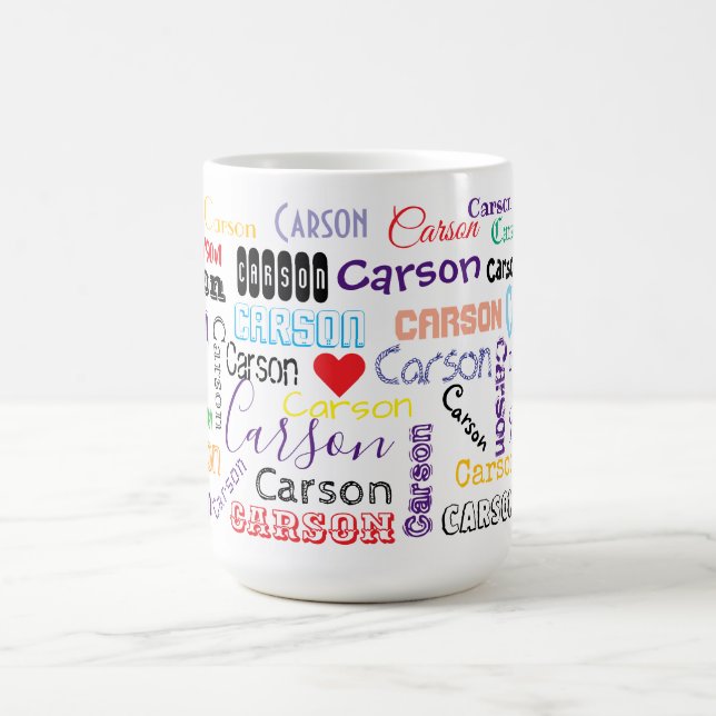 Namnet Carson Mugg (Center)