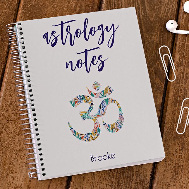 Namnet, Färgrik Botanisk Om-symbol anteckningsbok (Skapare uppladdad)