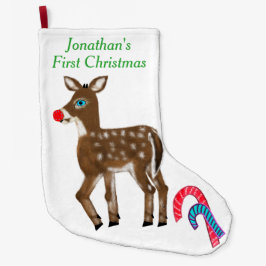 Namnet på bebis första jul renar stor julstrumpa