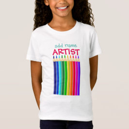 Namngav Konstnär: Färga crayonen eller rita T-shirt