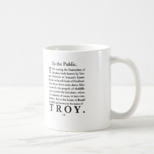 Namnge av Troy, NY 1789 Kaffemugg
