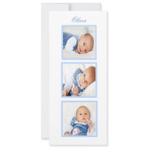Namnge Baby blue inbjudan till Firande-foto