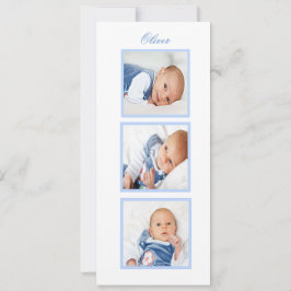 Namnge Baby blue inbjudan till Firande-foto