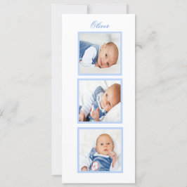 Namnge Baby blue inbjudan till Firande-foto