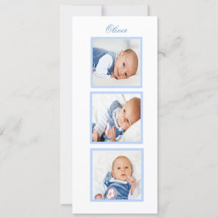 Namnge Baby blue inbjudan till Firande-foto