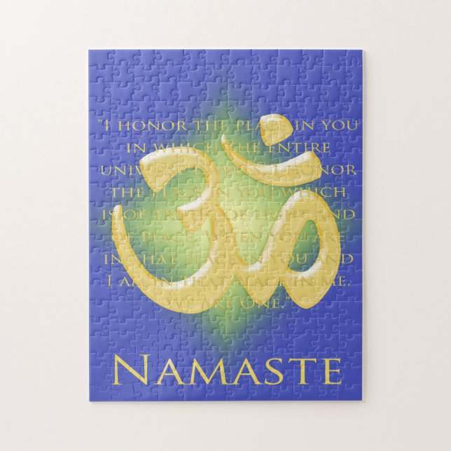 Namnge definition med Om-symbol - i blått Pussel (Vertikal)