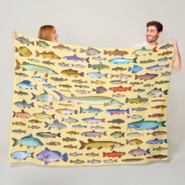 Namnge Den Fisken Sport Fiske Fiskare Fleecefilt