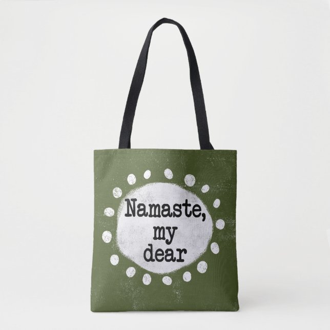 Namnge min kära - Grönt Tote Bag Tygkasse (Framsida)