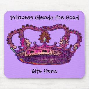 Namnge Mousepad för Princess Kröna Skräddarsy Musmatta