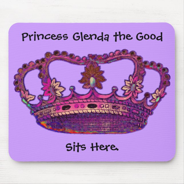 Namnge Mousepad för Princess Kröna Skräddarsy Musmatta (Framsidan)