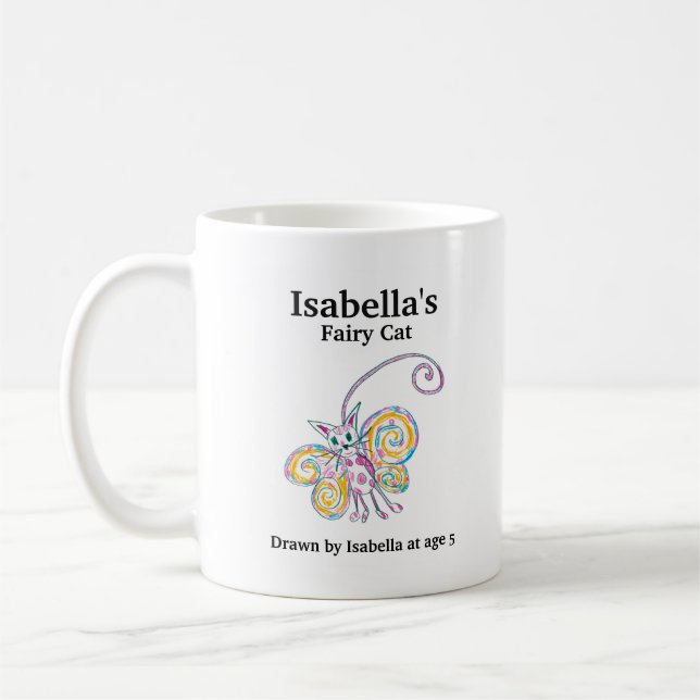 Namnge Sagocattt din Barn Konst Kaffemugg (Vänster)