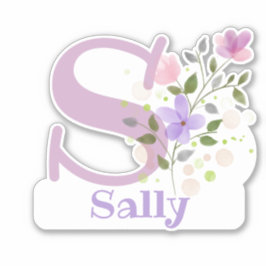 Namnge Sally med bokstaven S dekal urklipp