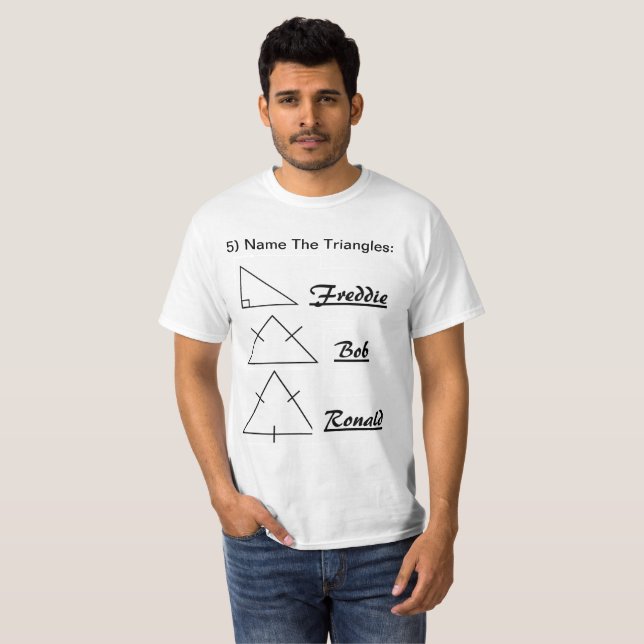 Namnge triangeln t shirt (Hel framsida)