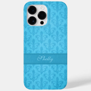 Namngiven Fleur de Lis damask blue
