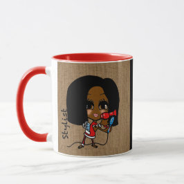 Namngiven Hair Stylist Mugg Caricature Black Afric