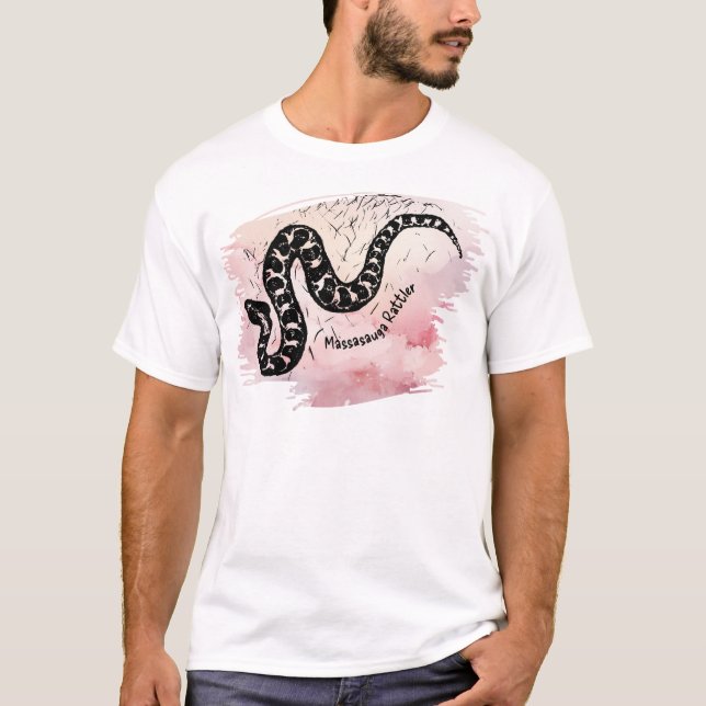 Namngiven i Bita Massasauga Sake på Rosa T Shirt (Framsida)