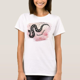 Namngiven i Bita Massasauga Snake på Rosa T Shirt