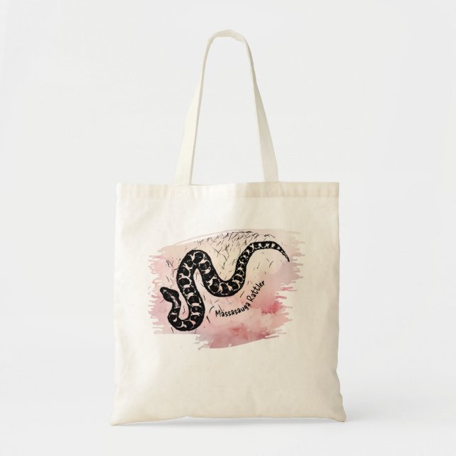 Namngiven i Bita Massasauga Snake på Rosa Tygkasse (Framsidan)