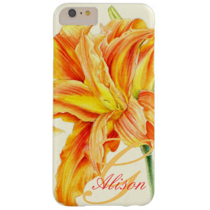 Namngiven orange blommigt iphone case barely there iPhone 6 plus skal