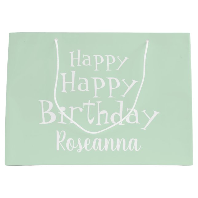 Namngiven Pastel Grönt Grattis på födelsedagen (Framsidan)