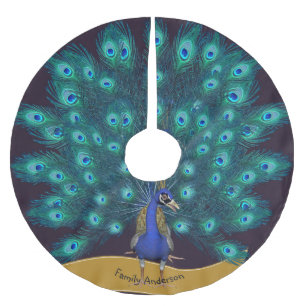 Namngiven PEACOCK Julgran Skirt Dekoration Julgransmatta Borstad Polyester