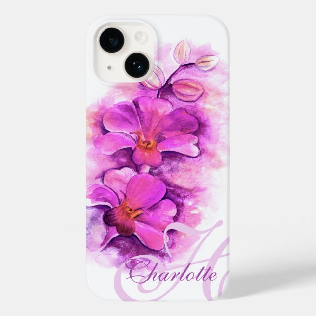 Namngiven strålande Orchid konst blomster rosa (Baksida)