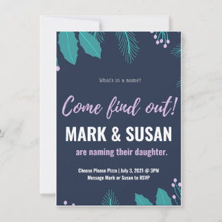 Namngivningsceremonin i baby meddelande