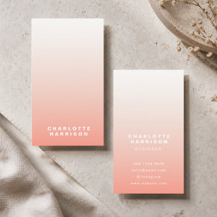 Namnkort Korall Ombre Minimalistiska Namnkort