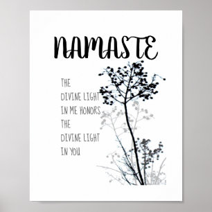 Namnliffert poster svartvit naturkonst