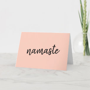 Namnlistra  Peachy Rosa Modern Yoga Meditation Kort