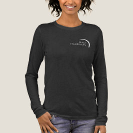 Namnlogo, Elegant Minimal Vit Halvmåne T Shirt