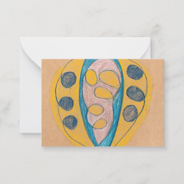 Namnlös, 1908 av Hilma af Klint Anteckningskort (Framsida)