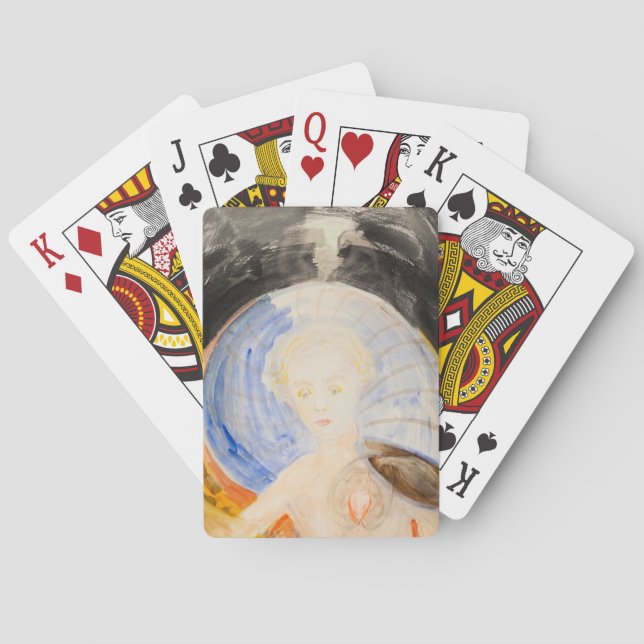 Namnlös, 1934 av Hilma af Klint Casinokort (Baksidan)