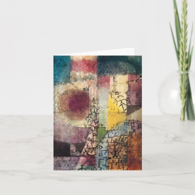 Namnlös 2 av Paul Klee, Abstrakt Art Kort (Framsida)