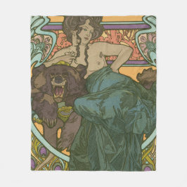 Namnlös av Alphonse Mucha (1902) Fleecefilt