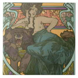 Namnlös av Alphonse Mucha (1902) Kakelplatta