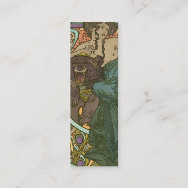 Namnlös av Alphonse Mucha (1902) Mini Visitkort (Framsida)