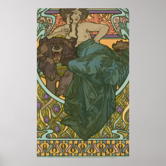 Namnlös av Alphonse Mucha (1902) Poster (Framsidan)