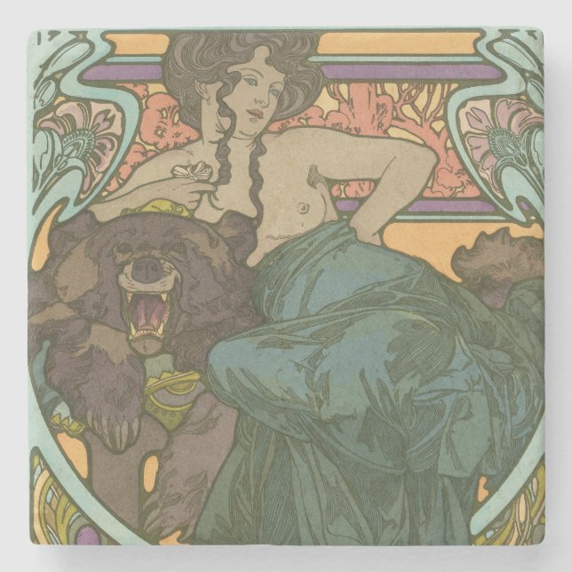 Namnlös av Alphonse Mucha (1902) Stenunderlägg (Framsidan)