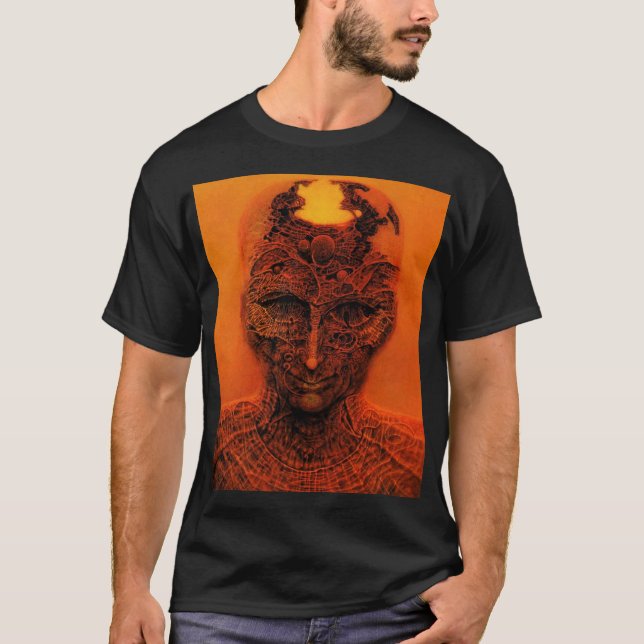 Namnlös (bakom huden) av Zdzisław Beksiński T Shirt (Framsida)