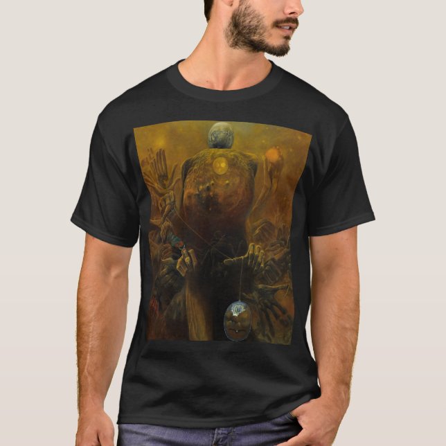 Namnlös (Gud) av Zdzislaw Beksinski T Shirt (Framsida)