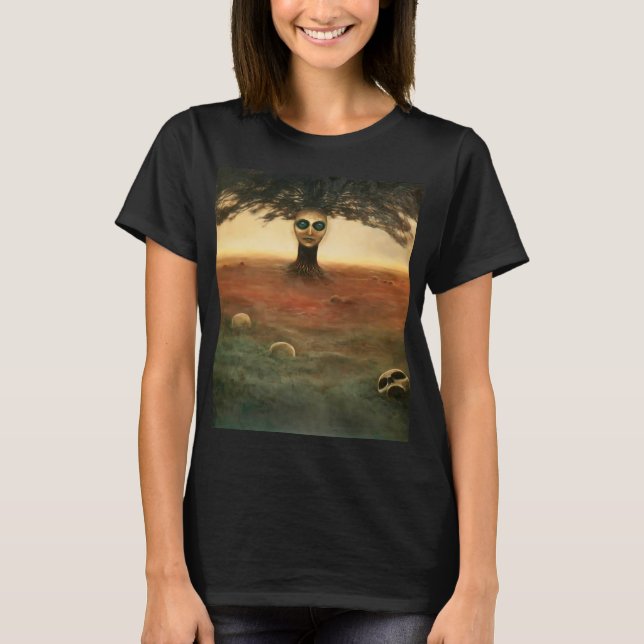 Namnlös (Mor Träd) av Zdzislaw Beksinski T Shirt (Framsida)