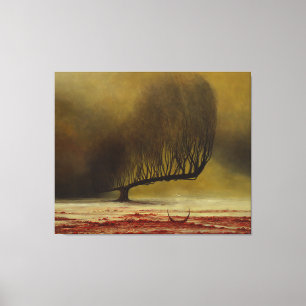 Namnlös (Nightmare Träd) av Zdzislaw Beksinski Canvastryck