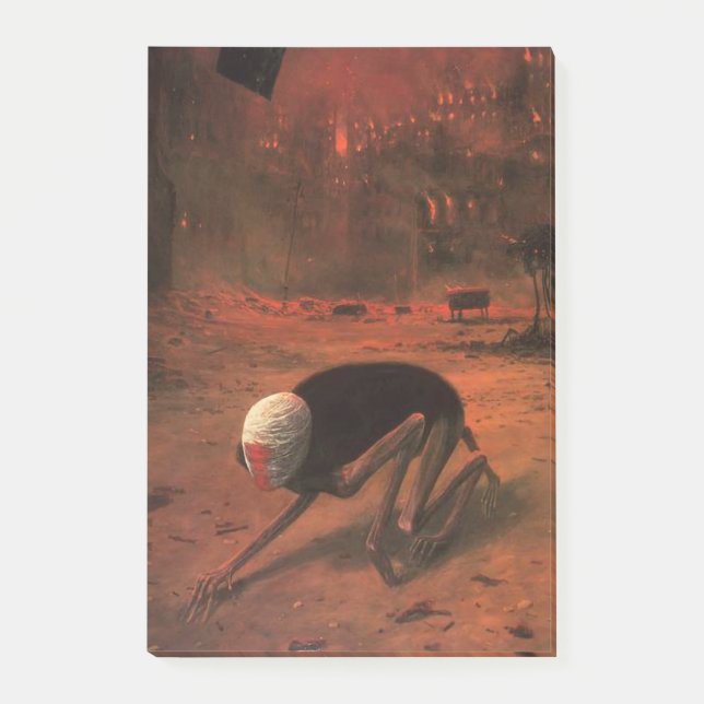 Namnlös (skapelsen) av Zdzislaw Beksinski Post-it Block (Framsida)