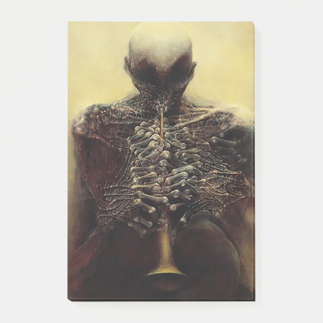 Namnlös (The Flutist) av Zdzislaw Beksinski Post-it Block (Framsida)
