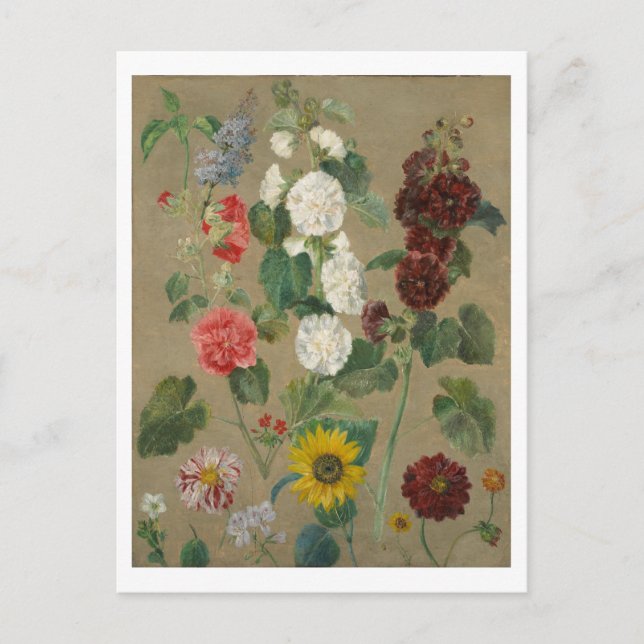 Namnlösa (Blommor) (olja ombord) Vykort (Framsida)