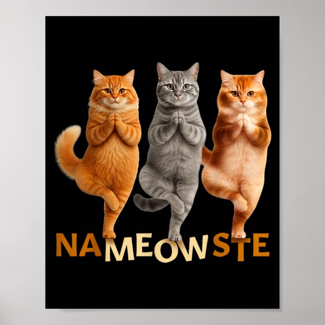 Namnomste yogakatt  poster (Framsidan)