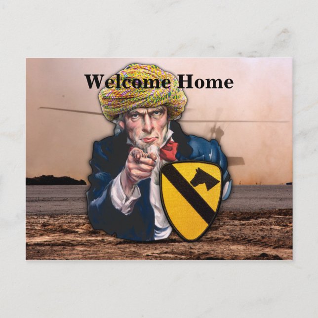 Namnplåster för luft cav 1st cavalry division vykort (Framsida)